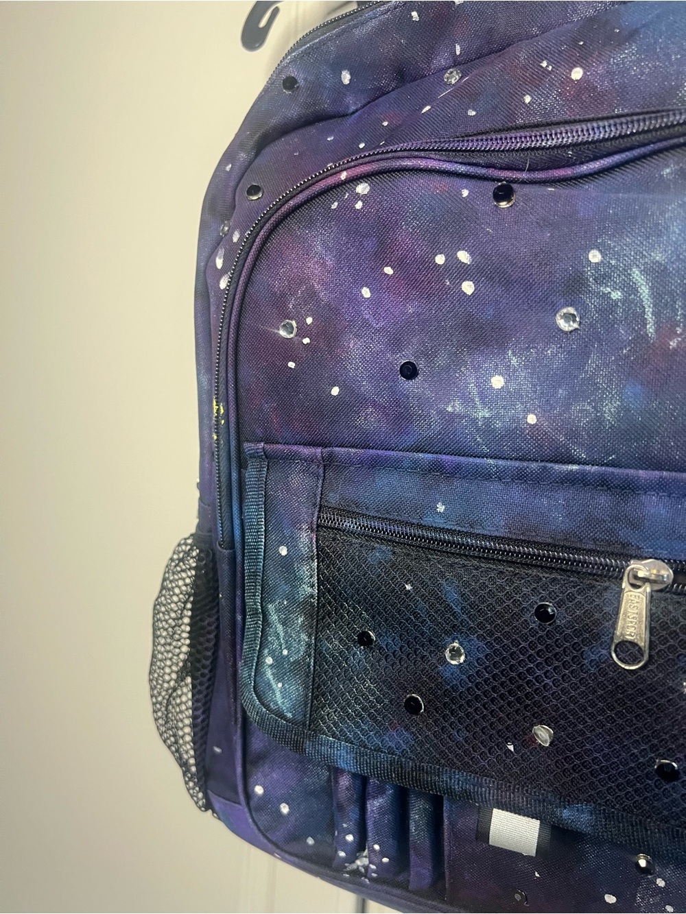 Hand Painted Galaxy Rhinestone Backpack - Picture 6 of 16